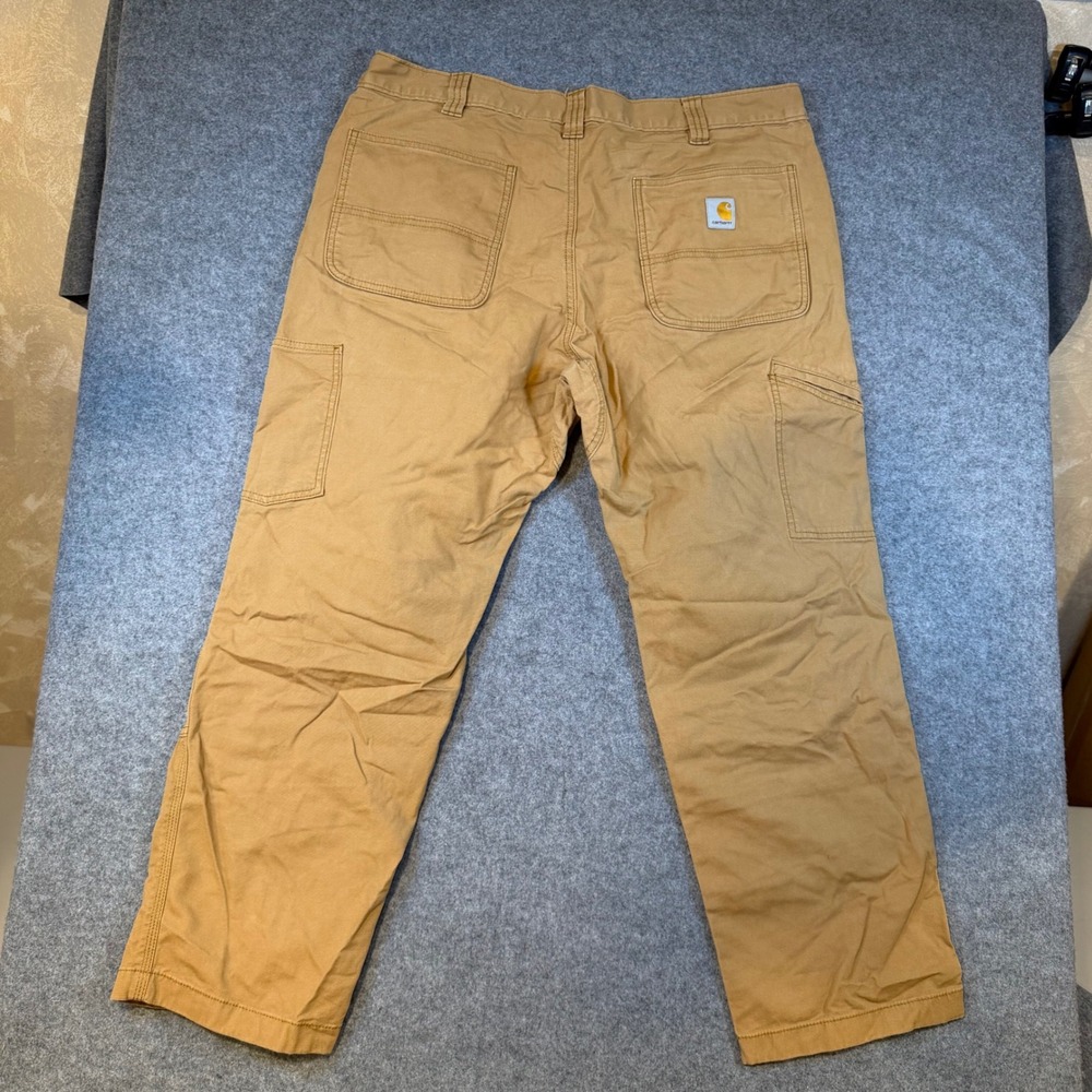 Carhartt Rugged Flex Relaxed Fit Double Front Utility Work Pants BN2802-M Brown - Picture 8 of 10